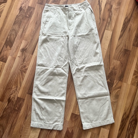NWT High Rise Wide Leg Twill Khakis - Picture 3 of 5